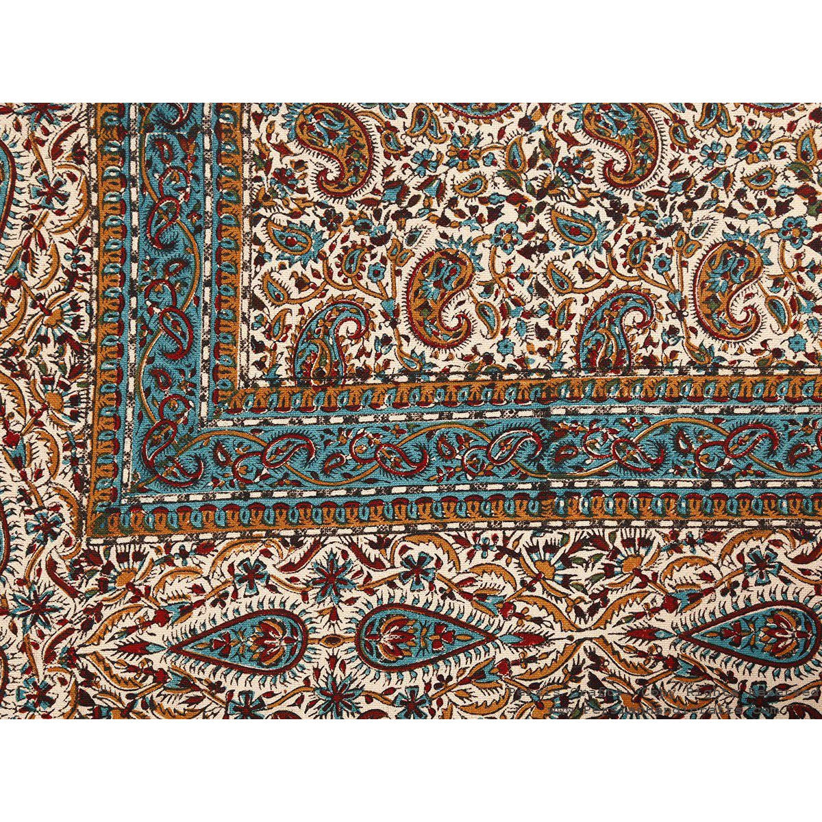 Persian Tapestry (Ghalamkar) Toranj Style Tablecloth HGH3613 Persiada